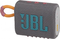 Портативная акустика JBL моно, питание: автономное, влагозащищенный корпус, IP67, Bluetooth 5.1, USB Type-C, ремешок, GO 3 Grey (JBLGO3GRY)