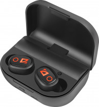 TWS гарнитура DEFENDER беспроводные наушники с микрофоном, затычки, Bluetooth, Twins 639 Black, чёрный (63639)