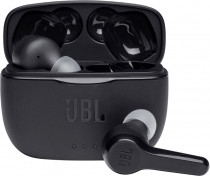 TWS гарнитура JBL беспроводные наушники с микрофоном, затычки, Bluetooth, Tune 215 TWS Black, чёрный (JBLT215TWSBLK)