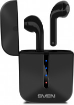 TWS гарнитура SVEN беспроводные наушники с микрофоном, вкладыши, Bluetooth, E-335B, чёрный (SV-020354)