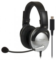 Наушники KOSS проводные с микрофоном, накладные, USB, импеданс: 100 Ом, SB-45 USB Silver/Black, серебристый, чёрный (15116464)