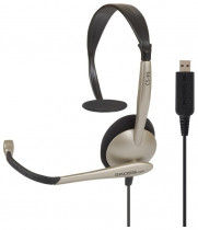Наушники KOSS проводные с микрофоном, накладные, USB, CS-95-USB, золотой, чёрный (15116377)