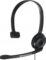 Наушники SENNHEISER проводные с микрофоном, накладные, mini jack 3.5 мм, 42-17000 Гц, импеданс: 32 Ом, PC 2 CHAT, чёрный (Sennheiser 504194)