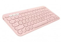 Клавиатура LOGITECH беспроводная (Bluetooth), мембранная, круглые клавиши, K380 Wireless Keyboard Rose, розовый (920-010569)