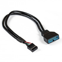 Кабель EXEGATE USB 2.0-USB 3.0 EX-CC-U3U2-0.3 (9pin/19pin, 0,3м) (EX284940RUS)