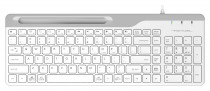 Клавиатура A4TECH проводная, мембранная, цифровой блок, USB, белый (Fstyler FK25 White)