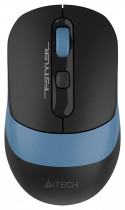 Мышь A4TECH беспроводная (Bluetooth + радиоканал), оптическая, 2400 dpi, USB, Fstyler, синий, чёрный (FB10C ASH BLUE)