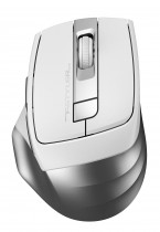 Мышь A4TECH беспроводная (радиоканал), оптическая, 2000 dpi, USB, Fstyler, белый, серебристый (FG35 SILVER/WHITE)