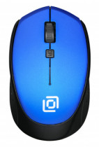 Мышь OKLICK беспроводная (радиоканал), оптическая, 1600 dpi, USB, Оклик 488MW, синий, чёрный (SR-1807 Black/blue)