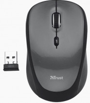 Мышь TRUST беспроводная (радиоканал), оптическая, 1600 dpi, USB, Yvi Wireless Mouse Black, чёрный (Trust 18519)