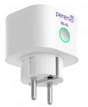 Умная розетка PERENIO Smart Power Plug is a device to control remotely via Wi-Fi connected through it load, measure its power and monitor electrical energy consumption. White color, multi language version. (PEHPL10)