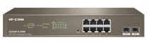 Коммутатор IP-COM управляемый, 10 портов, уровень 2, поддержка PoE, установка в стойку (IP-COM G3310P-8-150W)