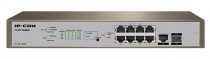 Коммутатор IP-COM управляемый, 10 портов, уровень 2, поддержка PoE, установка в стойку (IP-COM PRO-S8-150W)