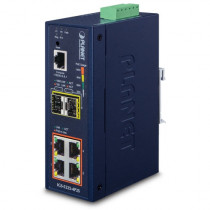 Коммутатор PLANET управляемый, 6 портов, уровень 2, промышленный, настенный, поддержка PoE (IGS-5225-4P2S)
