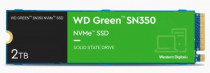 SSD накопитель WD 2 Тб, внутренний SSD, M.2, 2280, PCI-E x4, NVMe, чтение: 3200 МБ/сек, запись: 3000 МБ/сек, QLC, Western Digital Green SN350 (WDS200T3G0C)