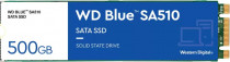 SSD накопитель WD 500 Гб, внутренний SSD, M.2, 2280, SATA-III, чтение: 560 МБ/сек, запись: 510 МБ/сек, TLC, Western Digital Blue SA510 (WDS500G3B0B)