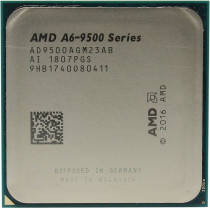 Процессор AMD Socket AM4, A6-9500, 2-ядерный, 3500 МГц, Turbo: 3800 МГц, Bristol Ridge, Radeon R5, 28 нм, 65 Вт, OEM (AD9500AGM23AB)