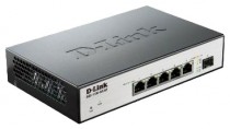 Коммутатор D-LINK управляемый, уровень 2, 5 портов Ethernet 1 Гбит/с, 1 uplink/стек/SFP (до 1 Гбит/с), 16 МБ встроенная память, 128 МБ RAM (DGS-1100-06/ME/A1B)