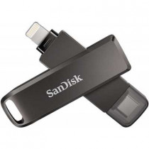 Флеш диск SANDISK 64 Гб, USB Type-C/Lightning, защита паролем, резервное копирование, iXpand Luxe (SDIX70N-064G-GN6NN)