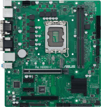 Материнская плата ASUS Socket 1700, Intel H610, 2xDDR5, PCI-E 5.0, M.2, 2xUSB 3.2 Gen2, DVI, HDMI, DisplayPort, COM, mATX (PRO H610M-C-CSM)