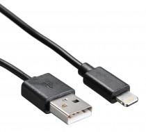 Кабель BURO USB (m)-Lightning (m) 1.2м черный (USB-IP-1.2B2A black)