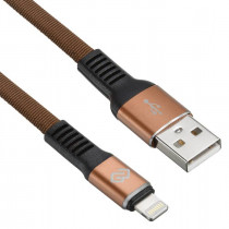 Кабель DIGMA USB (m)-Lightning (m) 1.2м коричневый плоский (LIGHT-1.2M-FLAT-BR)