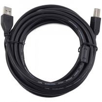 Кабель GEMBIRD /Cablexpert USB 2.0 Pro , AM/BM, 4.5м, экран,2феррит.кольца, черный, пакет (CCF2-USB2-AMBM-15)