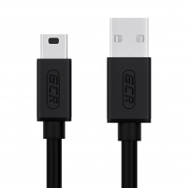 Кабель GREENCONNECT 0.5m USB 2.0, AM/mini 5P, черный, 28/28 AWG, экран, армированный, морозостойкий, (GCR-UM2M5P-BB2S-0.5m)