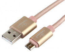 Кабель CABLEXPERT USB 2.0 AM/microB, серия Ultra, длина 1м, золотой, блистер (CC-U-mUSB01Gd-1M)