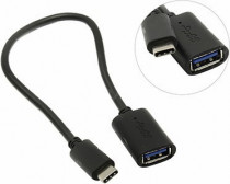 Переходник VCOM USB 3.1 Type-Cm --> USB 3.0 Af , OTG 1,5A , 5,0Gbps , 0,2m (CU409)