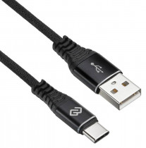 Кабель DIGMA USB (m)-USB Type-C (m) 2м черный (TYPE-C-2M-BRAIDED-BLK)