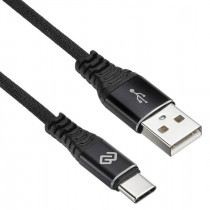 Кабель DIGMA USB (m)-USB Type-C (m) 3м черный (TYPE-C-3M-BRAIDED-BLK)