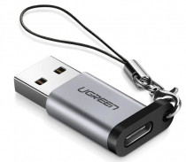 Переходник UGREEN US276 (50533) USB 3.0-A to USB-C M/F Adpater. Цвет: серый US276 (50533) USB 3.0-A to USB-C M/F Adpater - Grey (50533_)