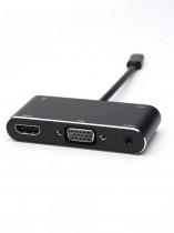 Адаптер ATCOM переходник USB Type-C - HDMI/VGA/USB/USB-C/Audio (AT2810)