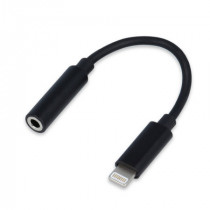 Переходник CABLEXPERT USB, Lightning/Jack3.5F, черный (CCA-LM3.5F-01)