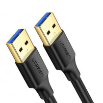 Кабель UGREEN US128 (10371) USB-A 3.0 Male to Male Cable. Длина 2 м. Цвет: черный US128 (10371) USB-A 3.0 Male to Male Cable 2m - Black (10371_)
