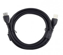 Удлинитель GEMBIRD /Cablexpert USB 2.0 Pro , AM/AF, 4.5м, экран, 2феррит.кольца, черный, пакет (CCF2-USB2-AMAF-15)