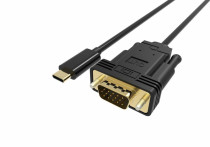 Кабель VCOM адаптер USB 3.1 Type-Cm --> VGA(M) 1080@60Hz, 1.8M (CU421C-1.8M)