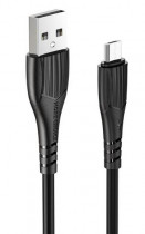Кабель MORE CHOICE USB 2.4A для micro USB K22m TPE 1м (Black) (K22MB)