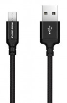 Кабель MORE CHOICE USB 2.1A для micro USB K12m нейлон 1м (Black) (K12MB)