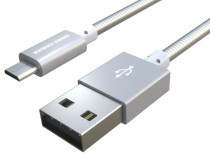 Кабель MORE CHOICE USB 2.1A для micro USB K31m металл 1м (Silver) (K31MS)