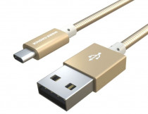 Кабель MORE CHOICE USB 2.1A для Type-C K31a металл 1м (Gold) (K31AG)