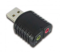 Звуковая карта внешняя SPEED DRAGON Tiny USB Stereo Sound Adapter (24bit 96kHz), SSS1700 black case, Bulk packing (FG-UAU02D-1AB-BU01)