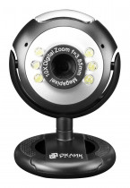 Веб камера OKLICK Оклик черный 0.3Mpix (640x480) USB2.0 с микрофоном (OK-C8825)