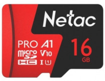 Карта памяти NETAC 16 Гб, microSDHC, A1, V10, адаптер на SD, P500 Extreme Pro (NT02P500PRO-016G-R)