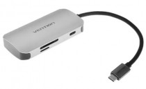 Док-станция VENTION Мультифункциональный USB-C > USB 3.0x3/SD/TF/PD (TNHHB)