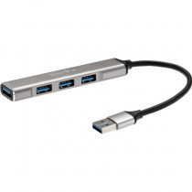USB хаб TELECOM USB 3.0 -->USB3.0+3 USB2.0, Aluminum Shell, 0.2м (TA308U)
