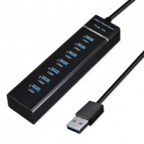 USB хаб KS-IS 7 x USB 2.0 F в USB 3.0 Type A M с БП (KS-568)