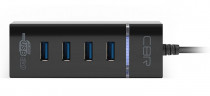 USB хаб CBR 4 порта, USB 3.0 Поддержка Plug&Play. Длина провода 50+-3см. LED-подсветка. (CH 157)