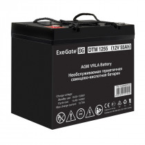Аккумуляторная батарея EXEGATE DTM 1255 (12V 55Ah, под болт М6) (EX285667RUS)